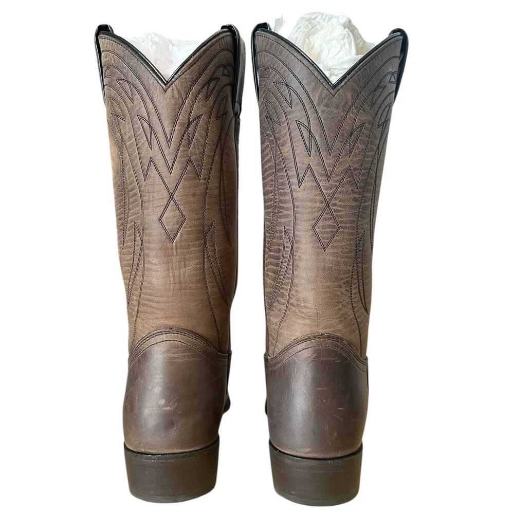 Frye Vintage Billy Smoke Gray Brown Western Mid Calf Cowgirl Boots Size 7 - Picture 6 of 11